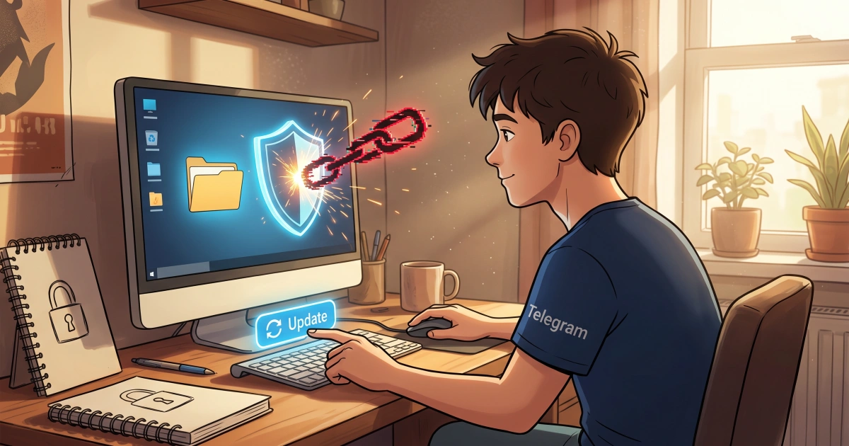 Версии Telegram Desktop ниже 7.2.9 позволяли красть файлы и сессии