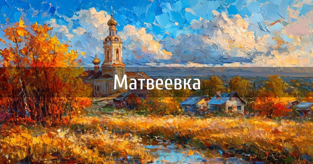Каналы города Матвеевка