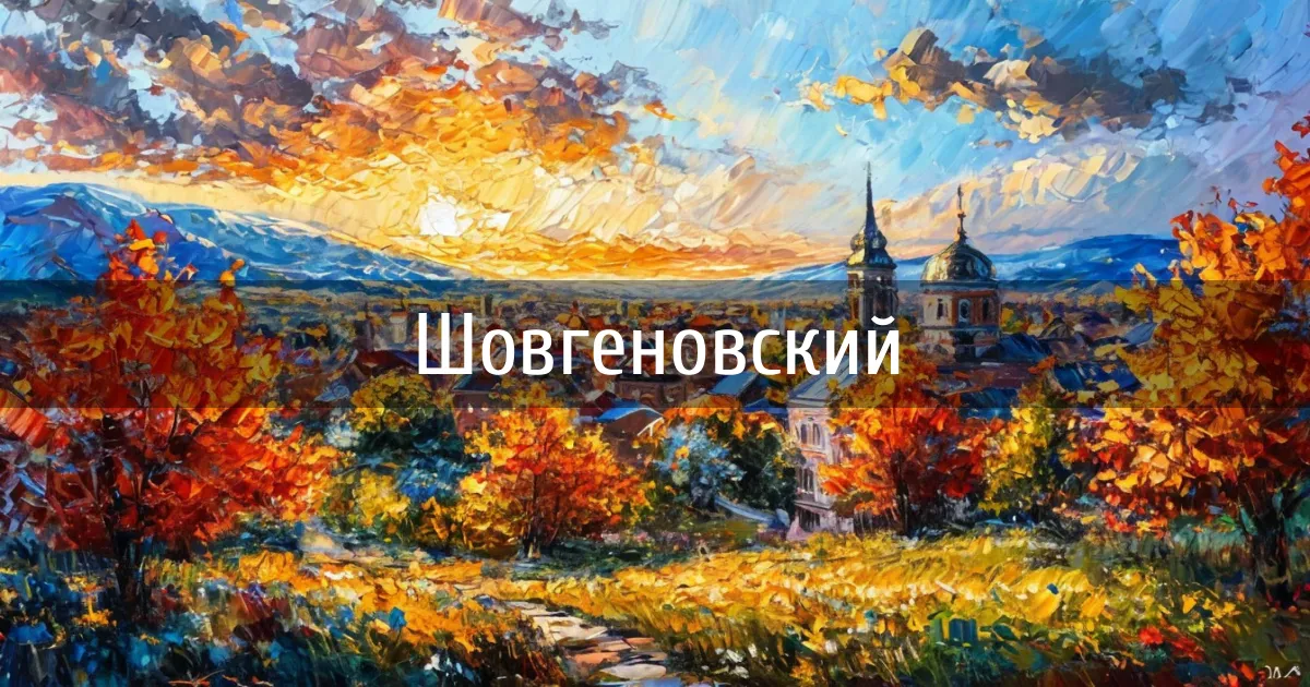 Каналы города Шовгеновский